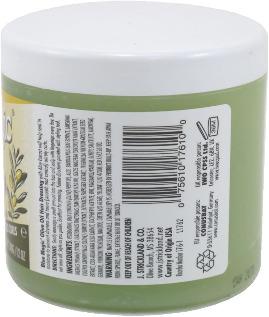BLUE MAGIC Olive Oil Hair Dressing (12oz) Blue Magic