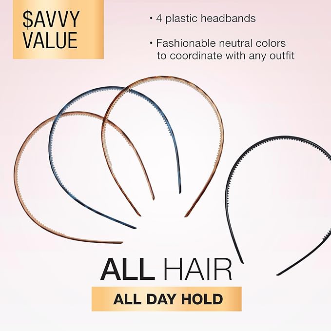 Conair Thin Headbands, 4 Count