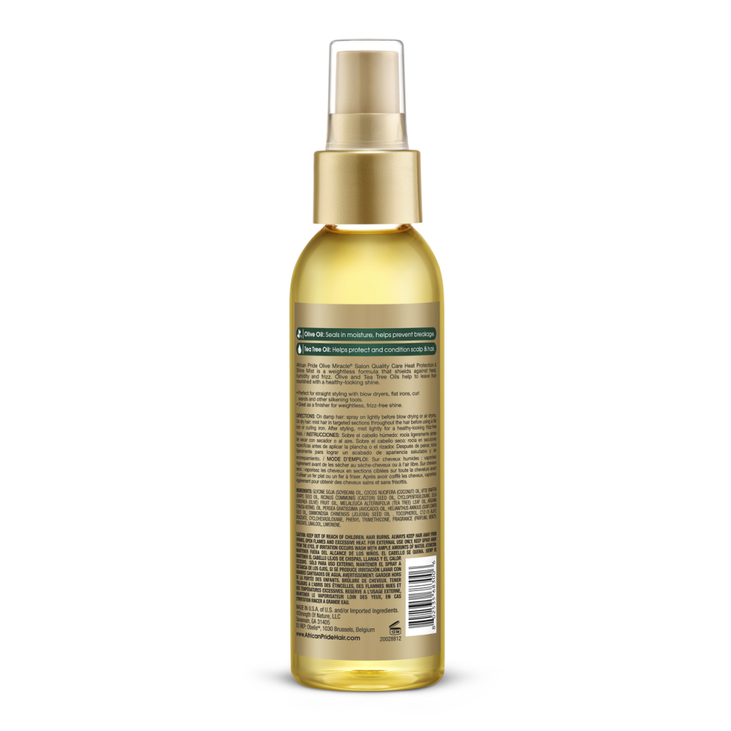 AFRICAN PRIDE Olive Miracle Heat Protection & Shine Mist (4oz) African Pride