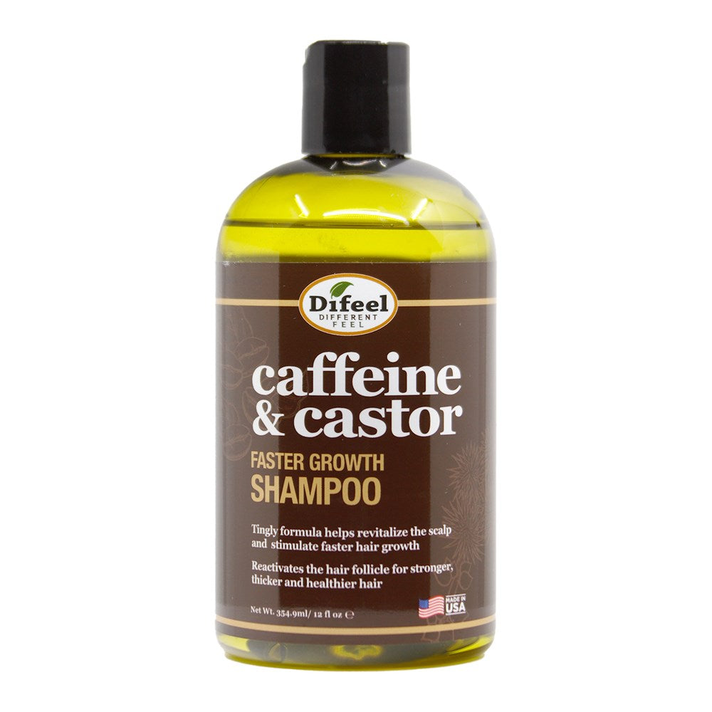 Shampooing à croissance plus rapide à la caféine et au ricin Difeel de TOURNESOL (12 oz)