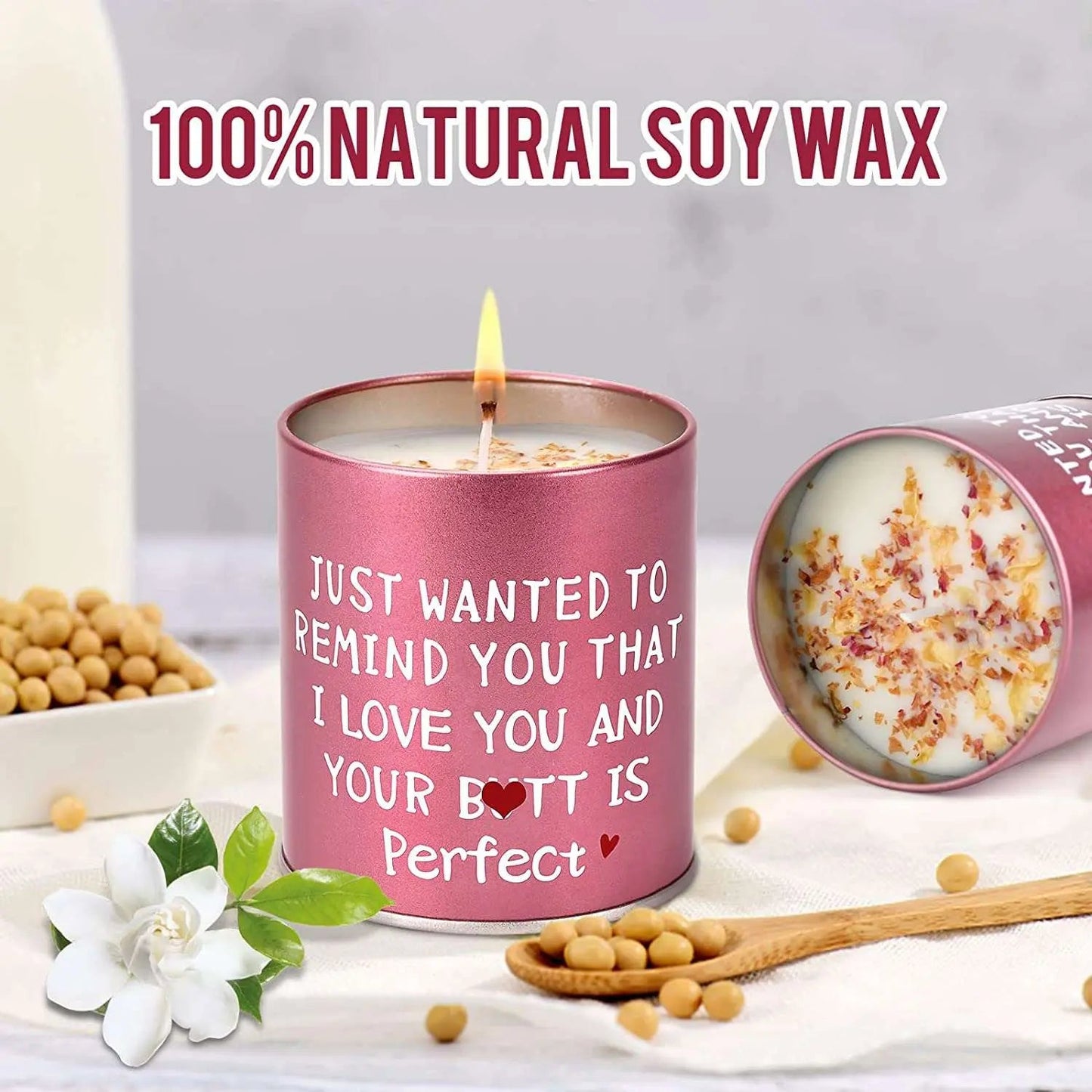 Scented Candles (I Love U & Butt is Perfect) MK Smith's Shop