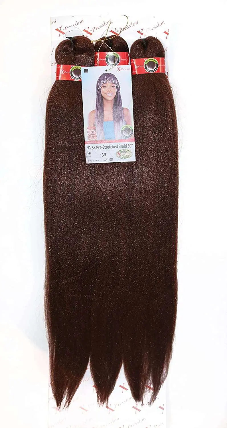 X-Pression Collection 3X Pre-Stretch Braiding Hair, Braided Hair Crochet 50