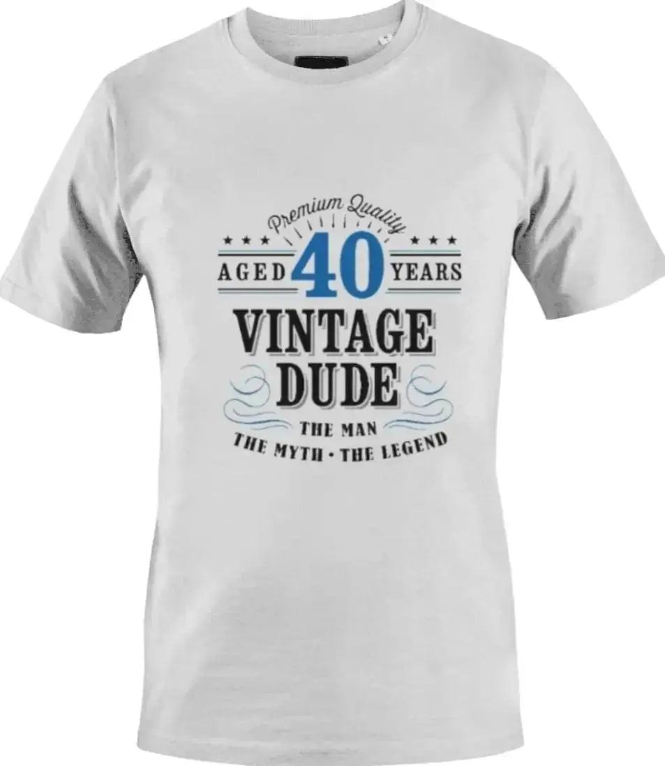 40 Aged Years Vintage Dude T-Shirts MK Smith's Shop