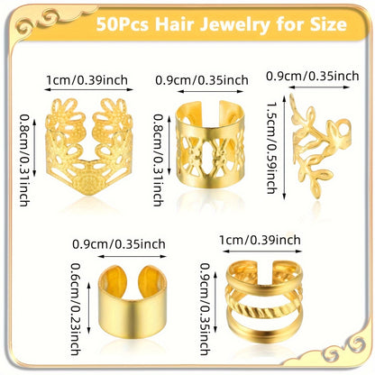 Hair Charms Variety Pack (Golden & Silver)