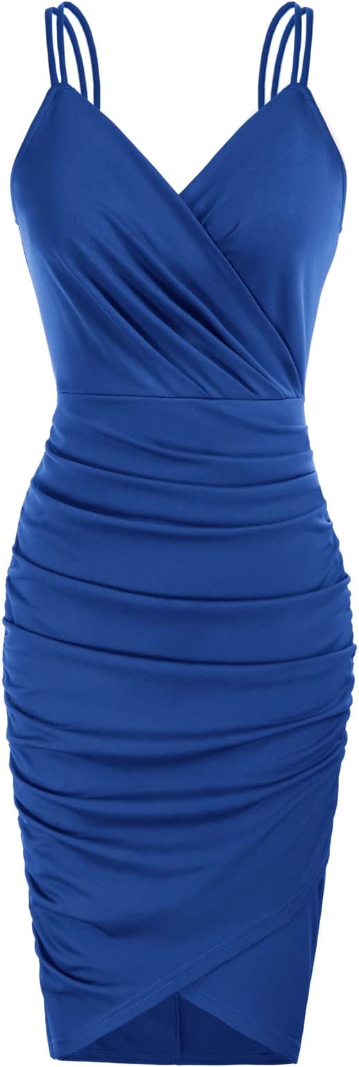 Spaghetti Straps Wrap V-Neck Dress Grace Karin