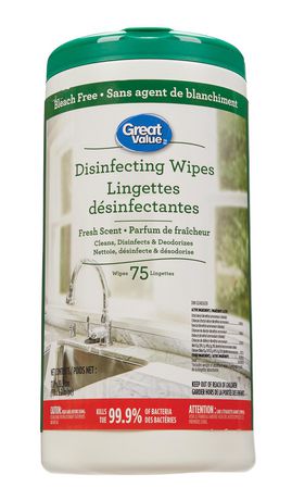 Great Value Disinfecting Wipes Fresh Scent 75 Wipes Great Value
