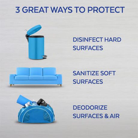 Lysol Disinfectant Spray, Spring Waterfall, Disinfect and Eliminate Odours on Hard Surfaces & Fabrics Lysol
