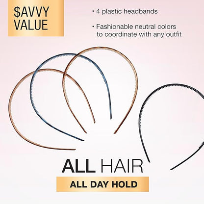 Conair Thin Headbands, 4 Count