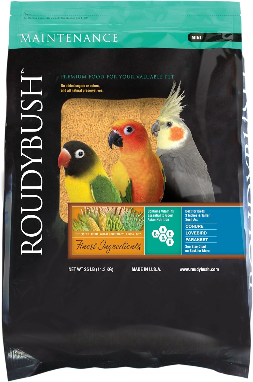 Roudybush Daily Maintenance Bird Food, Mini, 25-Pound ROUDYBUSH