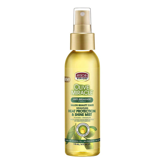 AFRICAN PRIDE Olive Miracle Heat Protection & Shine Mist (4oz) African Pride