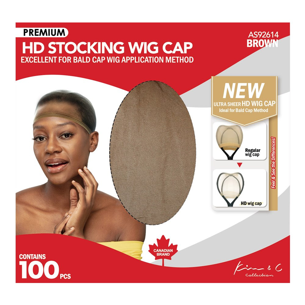 KIM & C Premium HD Stocking Wig Cap Bulk Pack (100pcs) Kim & C