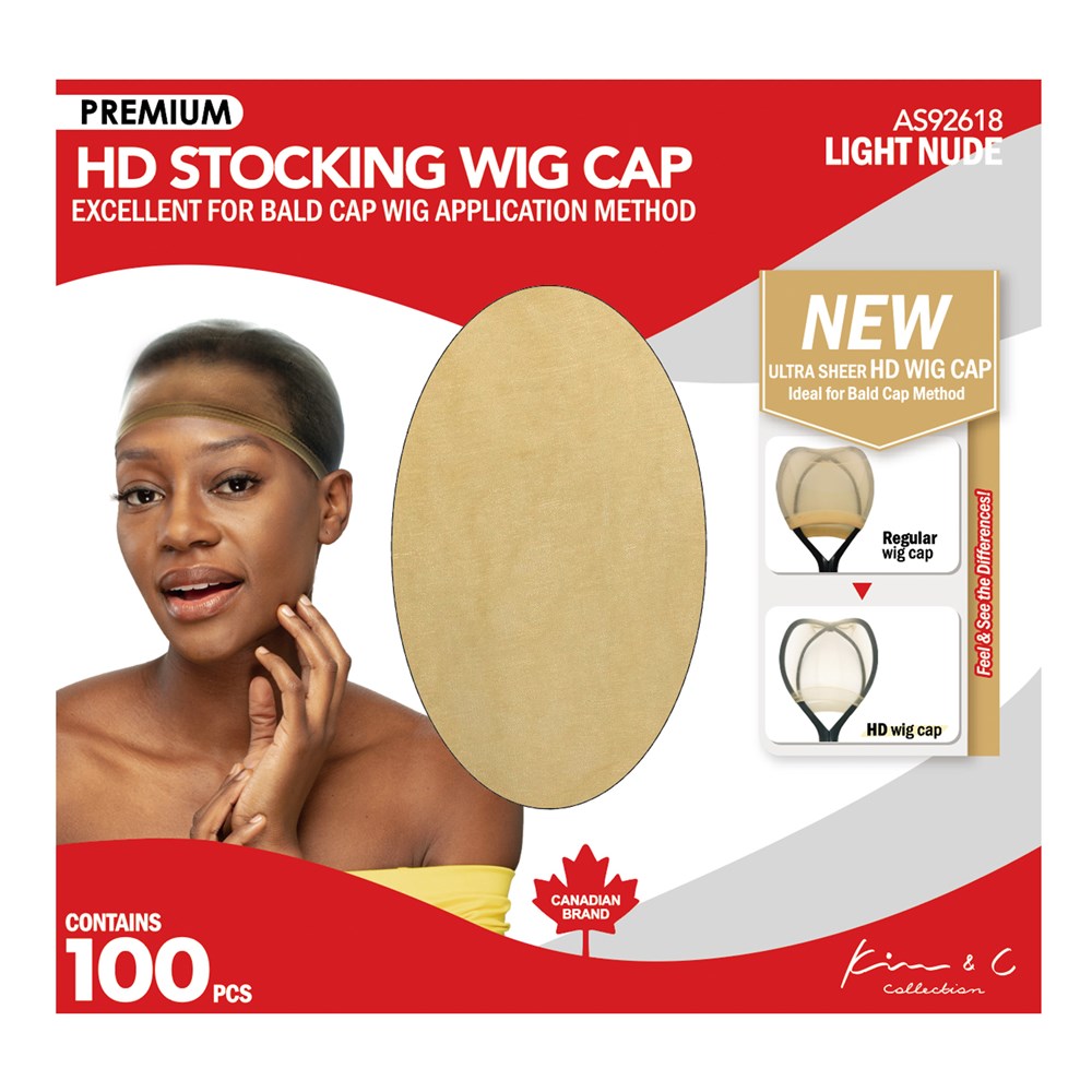 KIM & C Premium HD Stocking Wig Cap Bulk Pack (100pcs) Kim & C