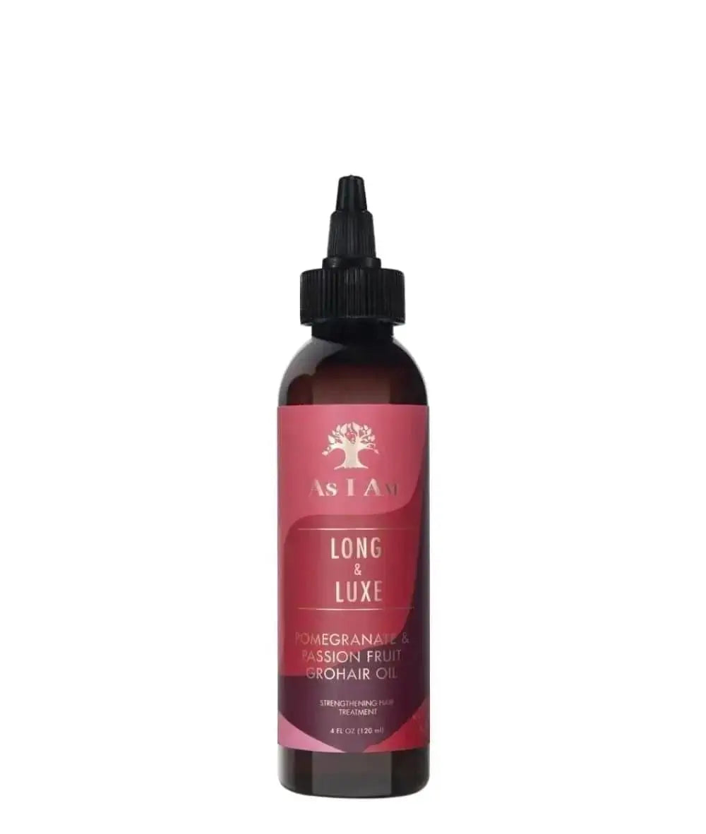 As I Am Long And Luxe Pomegranate & Passion Fruit Grohair Oil 4Oz AS I AM