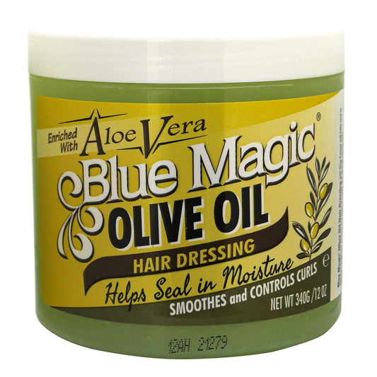 BLUE MAGIC Olive Oil Hair Dressing (12oz) Blue Magic