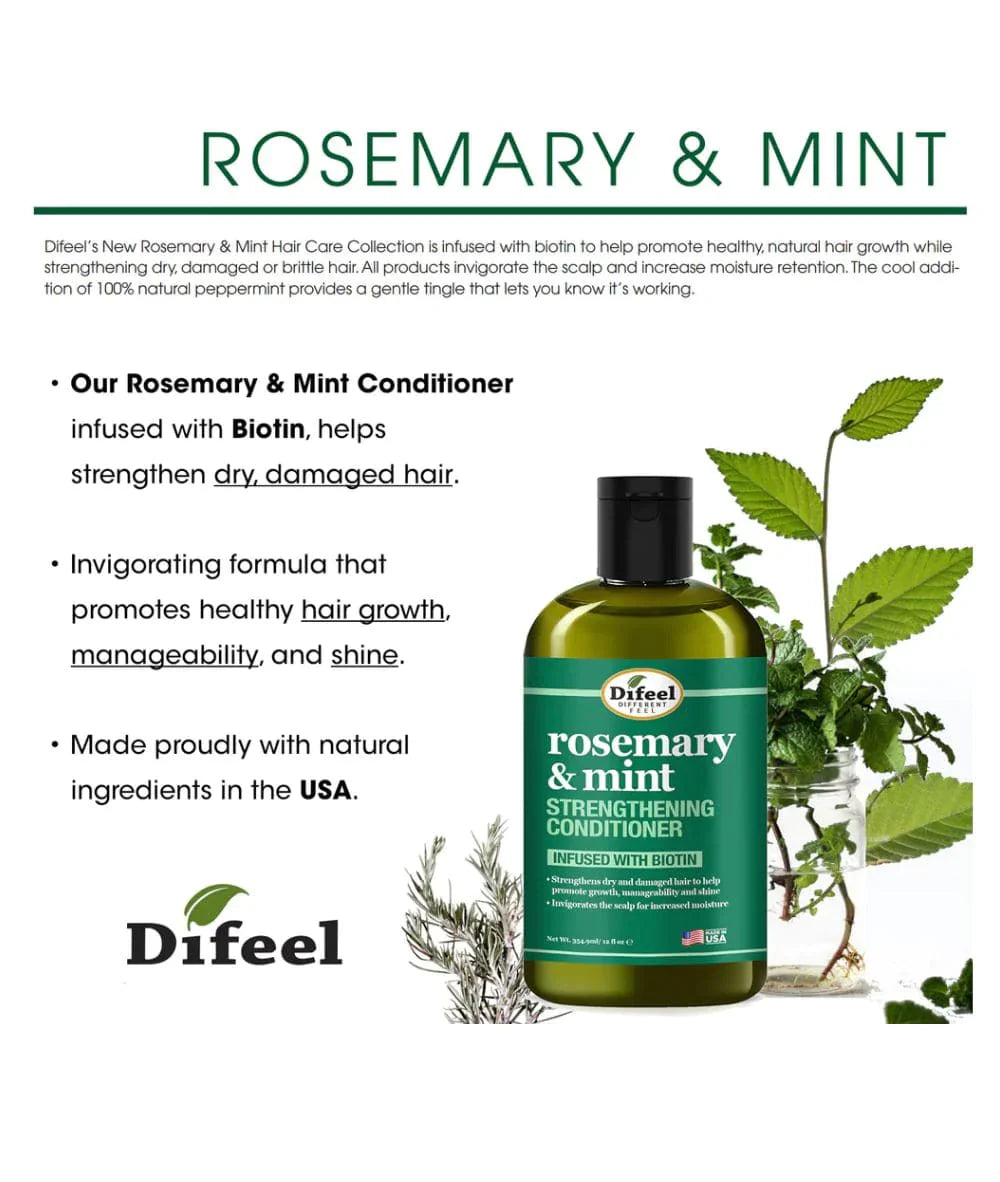 SUNFLOWER Difeel Rosemary Mint Strengthening Conditioner (12oz) Sunflower Difeel