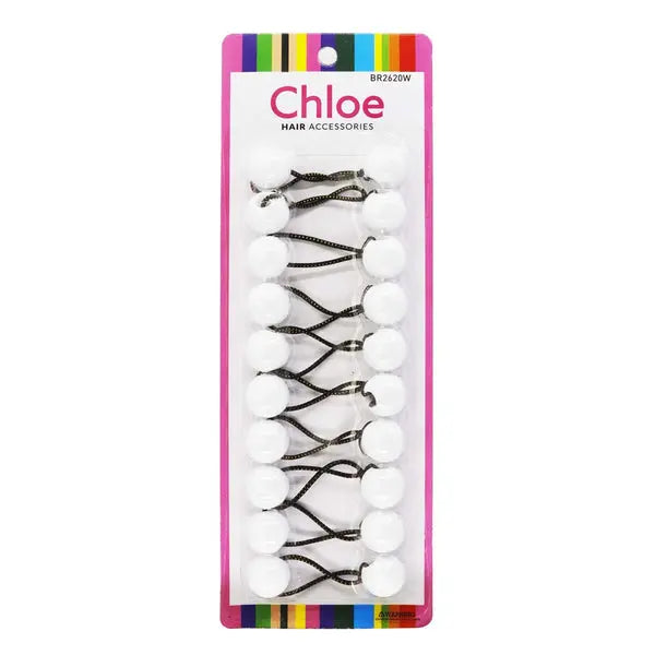 Chloe Hair Baubles - White #BR2620W Chloe