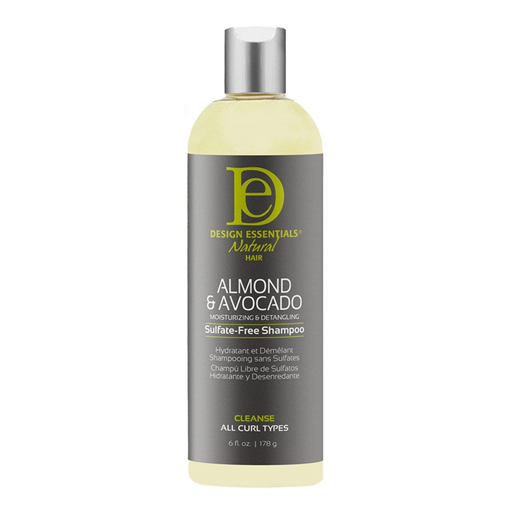 DESIGN ESSENTIALS Almond & Avocado Moisturizing & Detangling Sulfate-Free Shampoo
