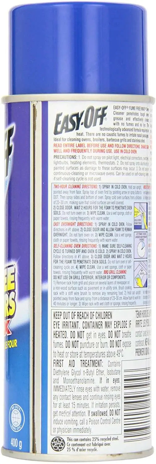 Easy Off, Fume Free Max, Oven Cleaner, Safe for Self Cleaning Ovens, Aerosol, 400 g MK Smith's Shop