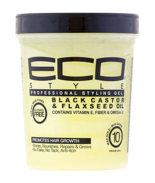 Eco Style Styling Gel[Black Castor&Flaxseed Oil] 32Oz