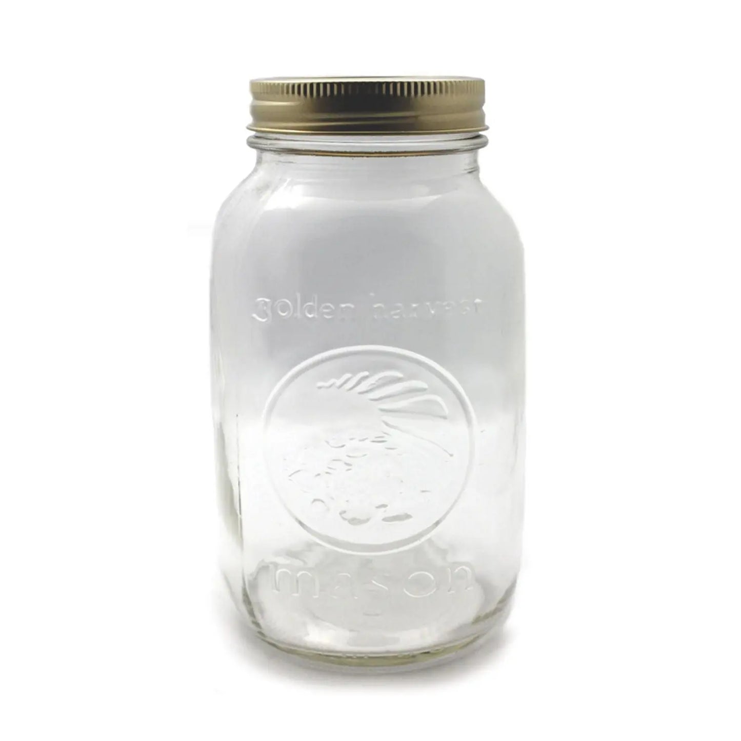 Golden Harvest Regular Mouth 1L Glass Jars with Lids and Bands, 12 Count MK Smith's Shop