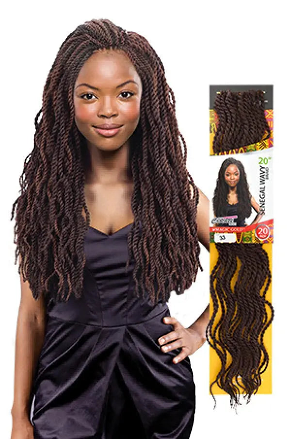 Magic Gold Synthetic Crochet Braid Senegal Wavy 20" Magic Gold