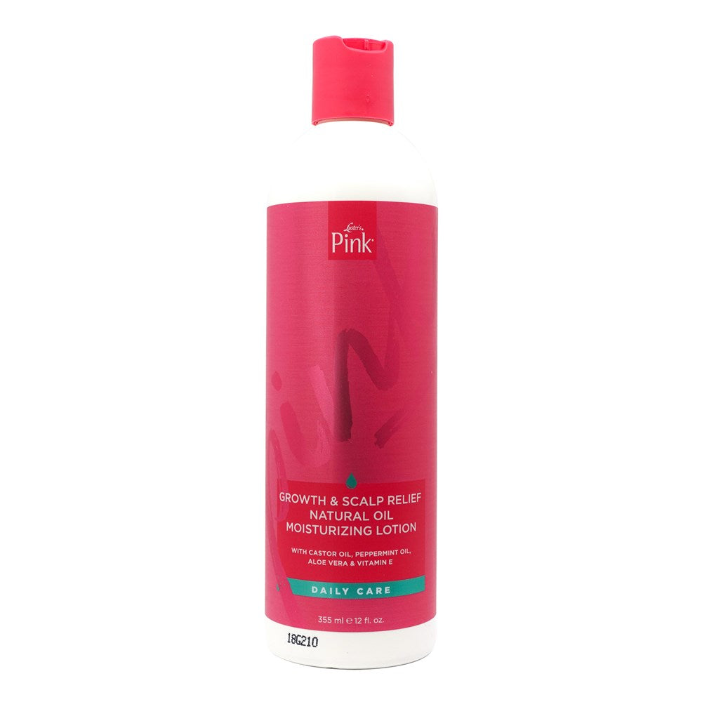 PINK Growth & Scalp Relief Natural Oil Moisturizing Lotion (12oz) Pink