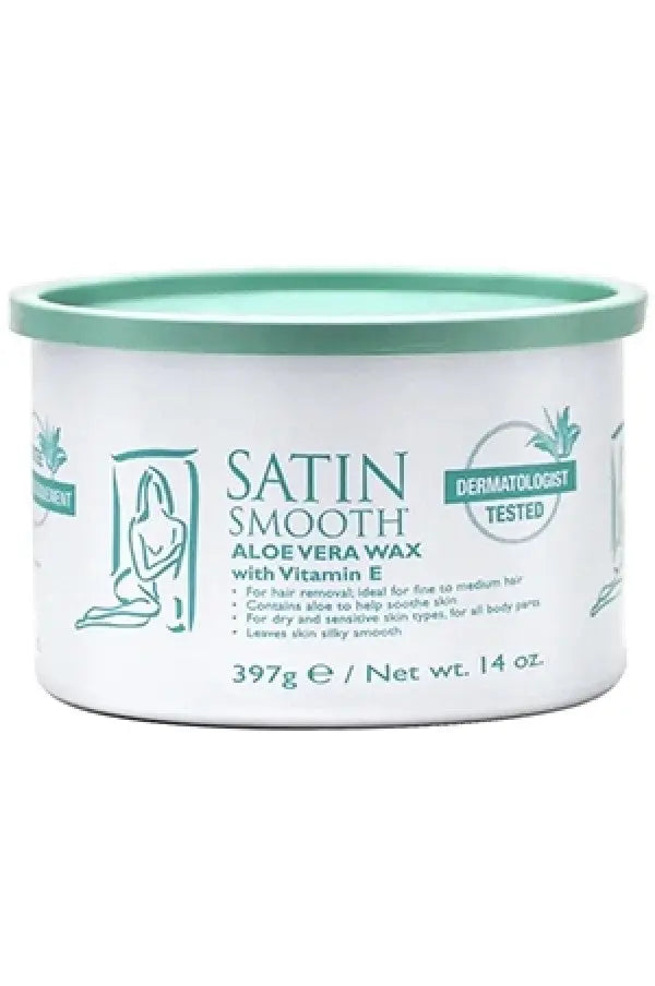 Satin Smooth Aloe Vera Pot Wax, 14 ounces SATIN SMOOTH