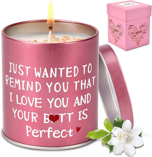 Scented Candles (I Love U & Butt is Perfect) MK Smith's Shop