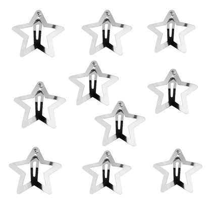 10pcs Star Heart Waterdrop Shape Hair Clips