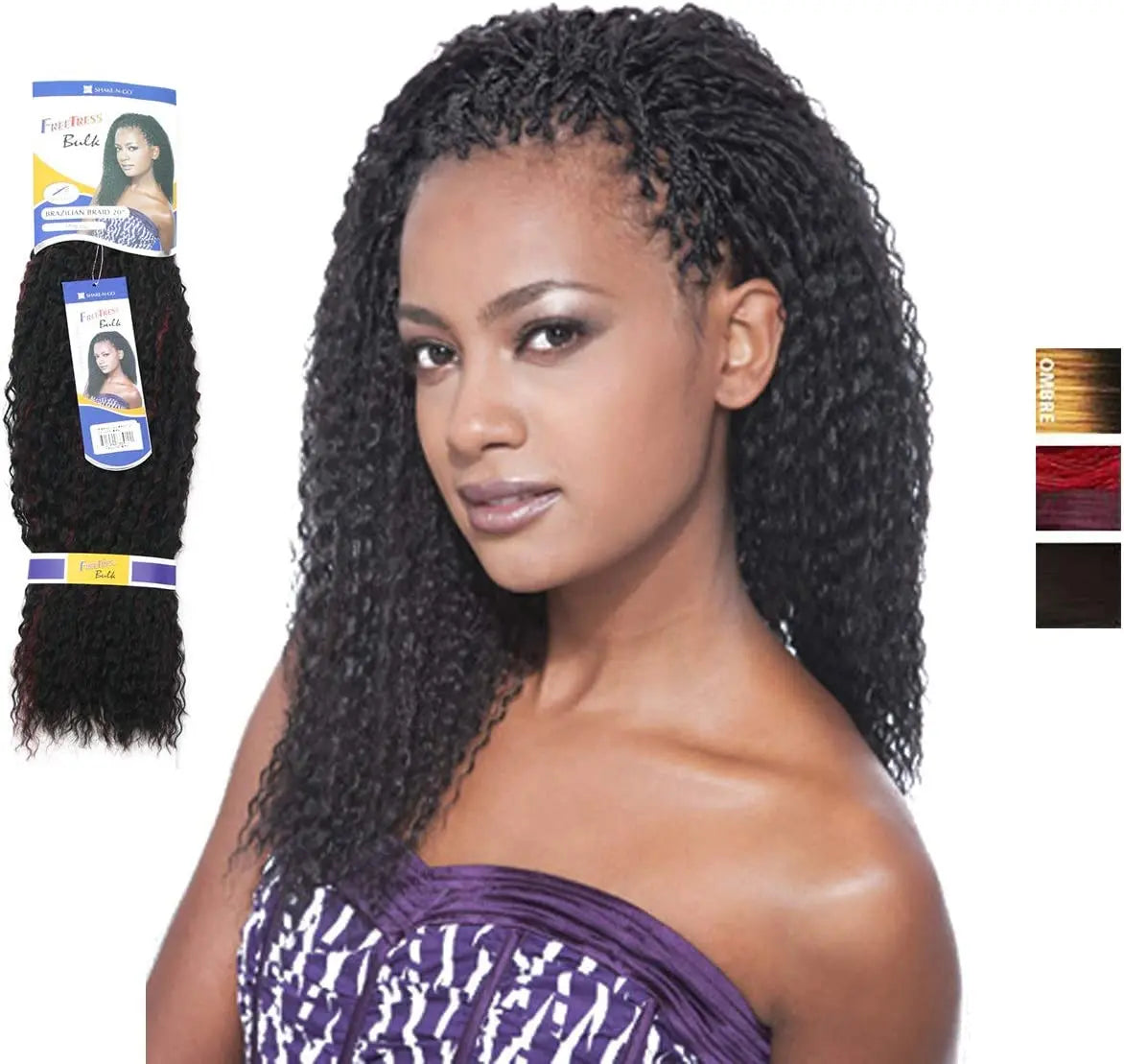 Shake N Go Freetress Braid Bulk - BRAZILIAN BRAID 20" Freetress