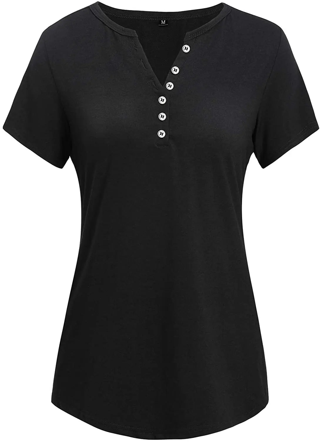 Short V-Neck Shirt Button Blouses MK Smith's Shop