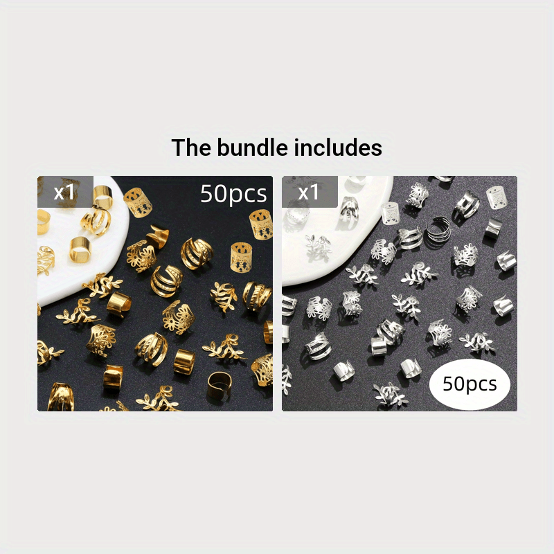 Hair Charms Variety Pack (Golden & Silver)